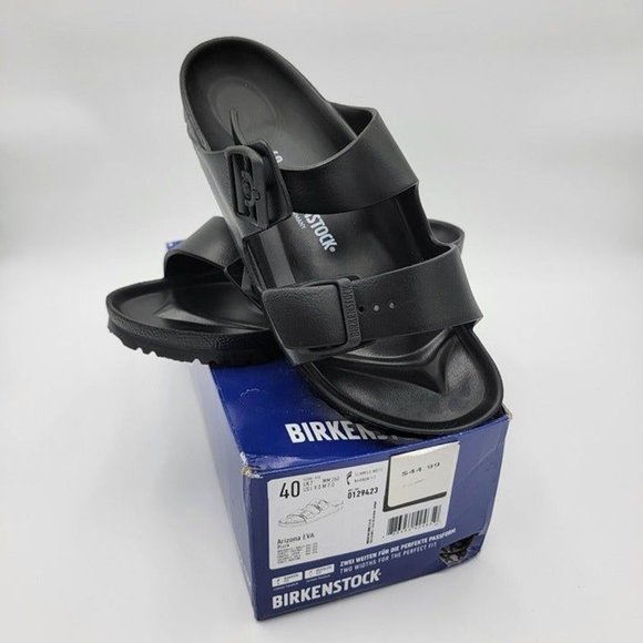 Birkenstock Shoes - Birkenstock Arizona EVA Sandals Women's Size 9 Black 40 Narrow Fit Slip-On New